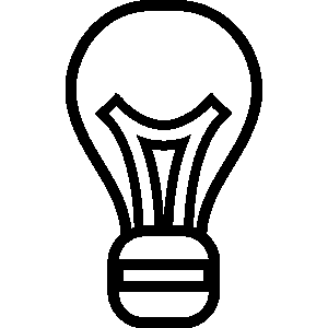 A Icon of a Light Bulb